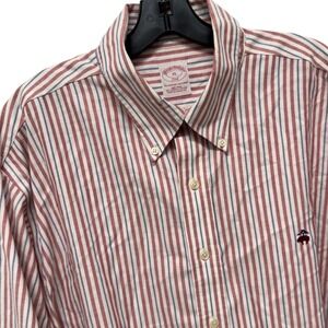 Brooks Brothers 346 Mens XL‎ Non Iron Supima Cotton Striped Button Down Shirt